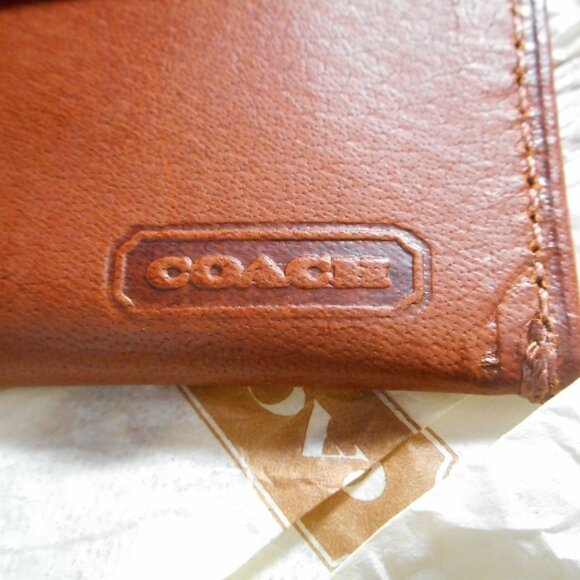 Vintage Coach Flat Coin Case NIB, in British Tan - Picture 11 of 11